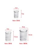 12'li Barok Yuvarlak 3 Boy Kavanoz Seti & Saklama Kabı & Erzak Kabı  (4*1000 ML, 4*500 ML,4*250 ML) - 5