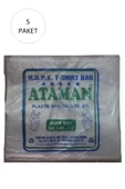 Kalın Şeffaf Atlet Poşet Orta Boy 27x47 Cm 1 Kg (5 Paket-Takriben 725 Adet) - 1