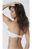 Orkide Kadın Ekru Full Push-up 2 Beden Büyüten Dolgulu Straples Sütyen Cindy thumbnail 3