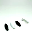 4 Adet Plastik Çengelli Eşarp Ve Şal İğnesi Siyah Beyaz 4 cm - 2