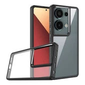 Gpack Xiaomi Redmi Note 13 Pro 4G Kılıf Flora Sert Silikon Arkası Cam Şeffaf - 1