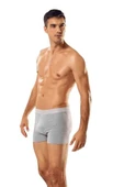 3 adet Tutku Likralı Erkek Gri Boxer 0114 - 1
