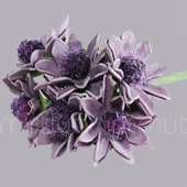 72 Adet Çiçek (12 Demet) Ortası Tüylü Çiçek - 3