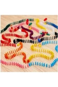 99 Cırcle Toys 200 Adet Eğitici Eğlenceli Ahşap Domino thumbnail 2