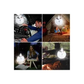 Periboia Solar Güneş Enerji Ve Usb Sarjlı 5 Kanatlı Bahçe Aydınlatma Led Askılı Pratik Kamp Lamba thumbnail 2