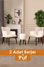 LOVİSSE HOME Berjer Set Tekli Koltuk Balkon, Ofis, Bekleme, Güzellik Merkezi, Çay Seti - 1