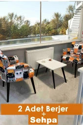 LOVİSSE HOME Berjer Set Tekli Koltuk Balkon, Ofis, Bekleme, Güzellik Merkezi, Çay Seti - 1