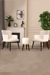 LOVİSSE HOME Berjer Set Tekli Koltuk Balkon, Ofis, Bekleme, Güzellik Merkezi, Çay Seti - 2