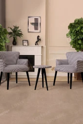 LOVİSSE HOME 3lü Berjer Set Siyah Ayaklı Tekli Koltuk Balkon, Ofis, Bekleme, Güzellik Merkezi, Çay Seti - 2