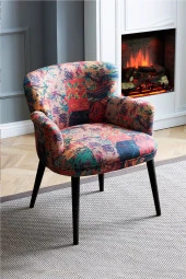 LOVİSSE HOME Mia Patchwork Berjer Tekli Koltuk Balkon, Ofis, Bekleme, Güzellik Merkezi, Çay Seti - 2