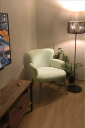 LOVİSSE HOME Antik Krem Buklet Teddy Berjer, Salon, Balkon, Ofis, Bekleme, Güzellik Merkezi - 3