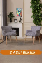LOVİSSE HOME 2li Berjer Set Tekli Koltuk Balkon, Ofis, Bekleme, Güzellik Merkezi, Çay Seti - 1