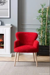 LOVİSSE HOME Kırmızı Teddy Berjer , Salon, Balkon, Ofis, Bekleme, Güzellik Merkezi thumbnail 2