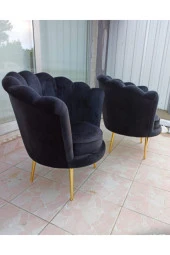 LOVİSSE HOME Istiridye Berjer - Papatya Alaçatı Tekli Koltuk - Çay Seti - 1