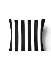 LOVİSSE HOME Siyah Beyaz Düz Çizgili Zebra, Yastık Kırlent Kılıfı - Fermuarlı - Premium Kırlent - 3