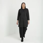 Ekose Desen Tunik Pantolon İkili Takım 2692B - 1