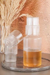 Acar Line 5 Parça Cam Sürahi Seti - 1200 ml+300 ml - 1