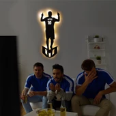 Veraart Işıklı Lionel Messi Figürlü Spor Temalı Tablo Duvar Dekorlu Gece Lambası - 4