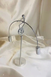 Sallanan Adam Metal Stres Denge Biblosu Tek Teker Bisiklet thumbnail 4