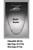 Paşabahçe Büyük Boy Kristal El İmalatı Ağır Vazo 18215 131546 18215 - 2