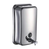 Paslanmaz Krom Duvara Monte Sıvı Sabun Dispenseri Aparatı -Sıvı Sabunluk - 1000 Gr. Hazneli thumbnail 1