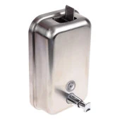 Paslanmaz Krom Duvara Monte Sıvı Sabun Dispenseri Aparatı -Sıvı Sabunluk - 1000 Gr. Hazneli thumbnail 2