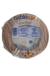 CABLE AKO 1,5MM NYA TEK DAMAR KABLO TAM BAKIR TAM KESİT 100MT KAHVERENGİ - 1