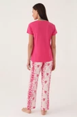 Pierre Cardin Kadın Açık Fuşya Kısa Kol Pijama Takımı 8829 thumbnail 3