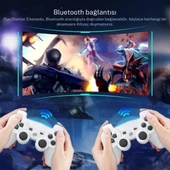 Cosmostech P3 Doubleshock PS3 Playstation 3 için Uyumlu Kablosuz Titreşimli Oyun Kolu Gamepad Joystick Controller Beyaz - 5