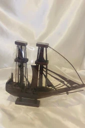 Ahşap El İşi Yelkenli Gemi Taka thumbnail 1