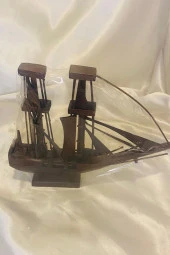 Ahşap El İşi Yelkenli Gemi Taka thumbnail 3