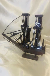 Ahşap El İşi Yelkenli Gemi Taka thumbnail 4