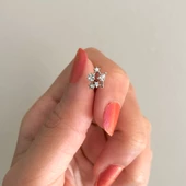 316L Çelik Zirkon Taşlı Takım Yıldızı Piercing PRC-172 thumbnail 2