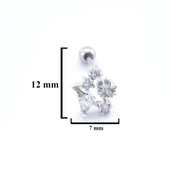 316L Çelik Zirkon Taşlı Takım Yıldızı Piercing PRC-172 thumbnail 3