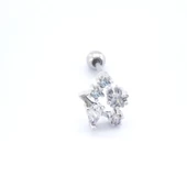 316L Çelik Zirkon Taşlı Takım Yıldızı Piercing PRC-172 thumbnail 5