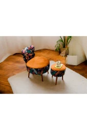 BEYLERBEYİ Çay Seti Tekli Koltuk Berjer Ve Puf Takımı (salon, Balkon, Ofis) 2 li Takım - 1