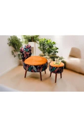 BEYLERBEYİ Çay Seti Tekli Koltuk Berjer Ve Puf Takımı (salon, Balkon, Ofis) 2 li Takım - 2