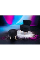 BEYLERBEYİ Çay Seti Tekli Koltuk Berjer Ve Puf Takımı (salon, Balkon, Ofis) 2 li Takım - 2