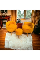 BEYLERBEYİ Köşe Takım,çay Seti Ikili Koltuk Berjer Ve Puf Takımı (SALON, BALKON, OFİS) 3 Lü Takım - 1