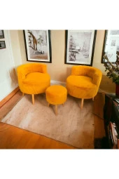 BEYLERBEYİ Köşe Takım,çay Seti Ikili Koltuk Berjer Ve Puf Takımı (SALON, BALKON, OFİS) 3 Lü Takım - 2