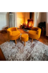 BEYLERBEYİ Köşe Takım,çay Seti Ikili Koltuk Berjer Ve Puf Takımı (SALON, BALKON, OFİS) 3 Lü Takım - 3