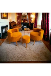 BEYLERBEYİ Köşe Takım,çay Seti Ikili Koltuk Berjer Ve Puf Takımı (SALON, BALKON, OFİS) 3 Lü Takım - 4