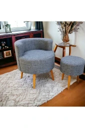 BEYLERBEYİ Çay Seti Tekli Koltuk Berjer Ve Puf Takımı (salon, Balkon, Ofis) 2 Li Takım - 1