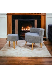 BEYLERBEYİ Çay Seti Tekli Koltuk Berjer Ve Puf Takımı (salon, Balkon, Ofis) 2 Li Takım - 4