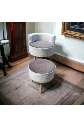 BEYLERBEYİ Çay Seti Tekli Koltuk Berjer Ve Puf Takımı (salon, Balkon, Ofis) 2 Li Takım - 2