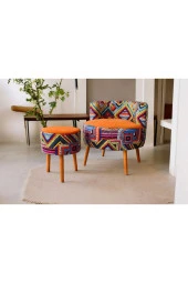 BEYLERBEYİ Çay Seti Tekli Koltuk Berjer Ve Puf Takımı (salon, Balkon, Ofis) 2 Li Takım - 3