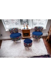 BEYLERBEYİ Çay Seti Ikili Koltuk Berjer Ve Puf Takımı (salon, Balkon, Ofis) 3 Lü Takım - 1