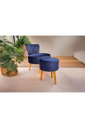 BEYLERBEYİ Çay Seti Tekli Koltuk Berjer Ve Puf Takımı (salon, Balkon, Ofis) 2 li Takım - 1