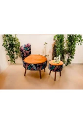BEYLERBEYİ Çay Seti Tekli Koltuk Berjer Ve Puf Takımı (salon, Balkon, Ofis) 2 li Takım - 3