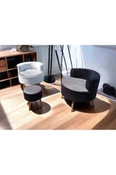 BEYLERBEYİ Çay Seti İkili Koltuk Berjer Ve Puf Takımı (salon, Balkon, Ofis) 3 Lü Takım - 1